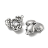 Blomster Vedhæng Med Zirkonia Sten, 15x13x4mm - Uniq Perler - 111972