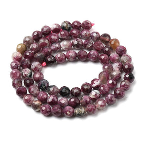 Blossom Turmalin Perlen – Facettierte Rund (5–6mm) - Uniq Perler - 117297