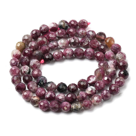 Blossom Turmalin Perler – Facetteret Rund (5–6mm) - Uniq Perler - 117297