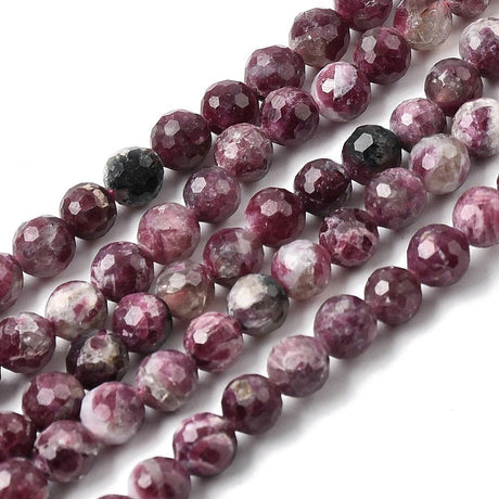 Blossom Turmalin Perler – Facetteret Rund (5–6mm) - Uniq Perler - 117297