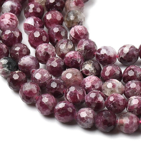 Blossom Turmalin Perler – Facetteret Rund (5–6mm) - Uniq Perler - 117297