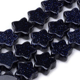 Blue Goldstone Perler - Stjerner (12mm) - Uniq Perler - 113871