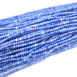 Blue Lace Agat Rondel Perler, (4x3mm) - Uniq Perler - 62288