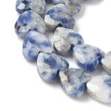 Blue Spot Jaspis - Blå, Facetteret, Hjerter (8x8x4mm) 2 stk - Uniq Perler - 115896