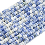 Blue Spot Jaspis - Blå, Frostet, Rondel (4x2mm) - Uniq Perler - 115895