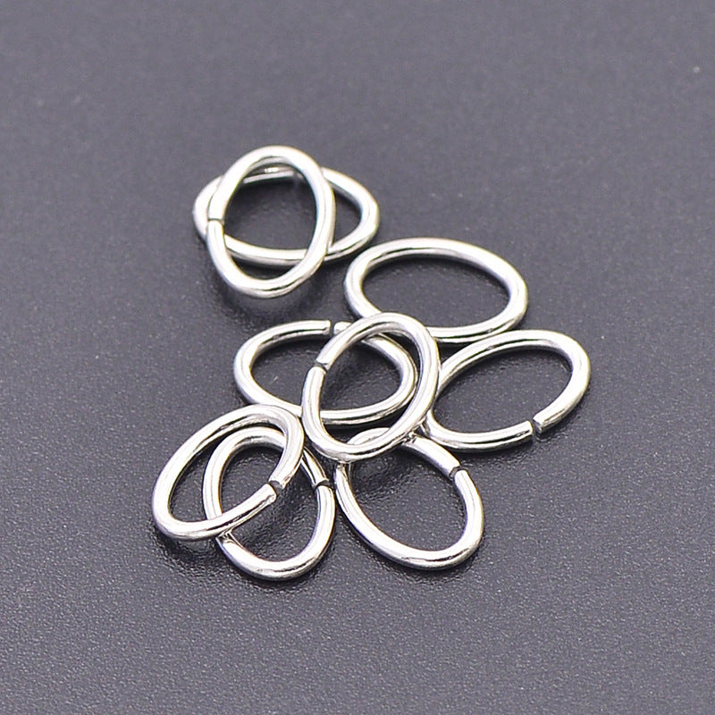 Åbne ovale øskner i vandfast stål, 9,6x6,5 mm, 20 stk