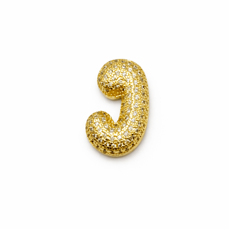 Bogstav Vedhæng Med Zirkonia - Flere forskellige – 18K Forgyldt Messing (19,5mm) Flere Forskellige - Uniq Perler - 118388