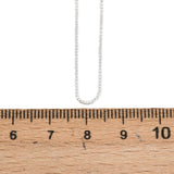 Box-Kette Halskette mit verstellbarem Slider – langlebige Versilbert Messing (1mm, 45cm)
