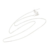 Box-Kette Halskette mit verstellbarem Slider – langlebige Versilbert Messing (1mm, 45cm)