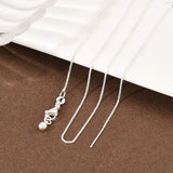 Box-Kette Halskette mit verstellbarem Slider – langlebige Versilbert Messing (1mm, 45cm)