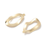 Bølget Ovalt Vedhæng, 18K Forgyldning, 21x11mm, 2 stk. - Uniq Perler - 112711