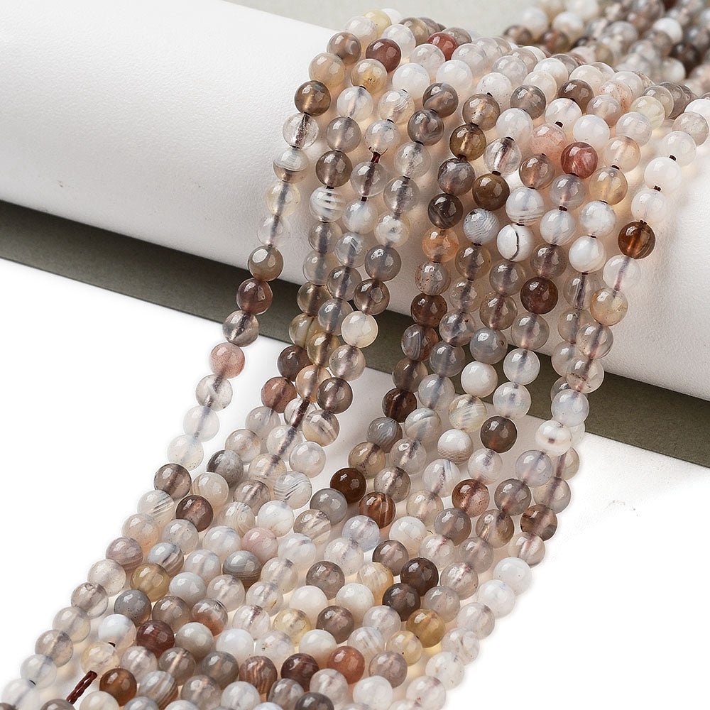 Botswana Agat – Runde (3mm) - Uniq Perler - 