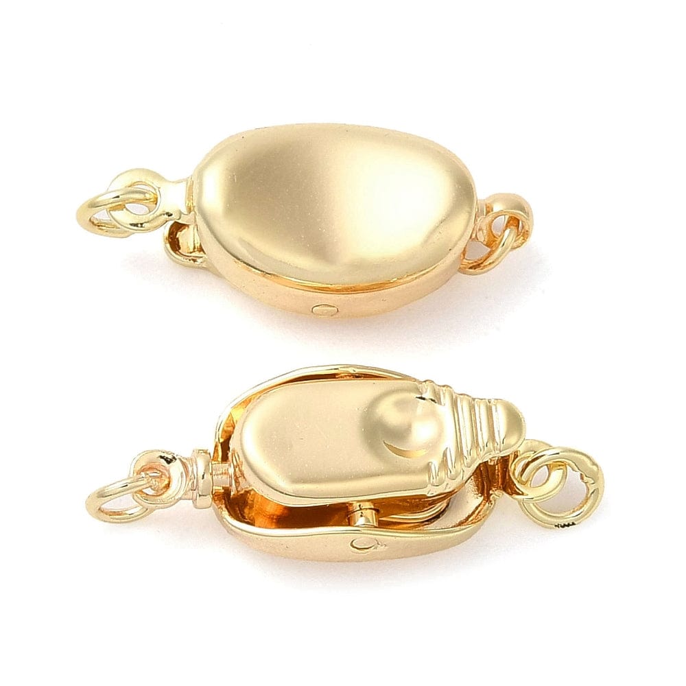 Box Lås, 18K Forgyldt Stål, 7,8x17x5,7mm - Uniq Perler - 1111489975