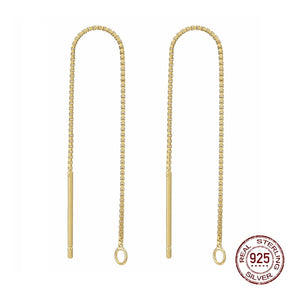 Box Ear thread – Gold-plated 925 Sterling Silver (70mm) - Uniq Perler - 033957745670923232246845