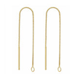 Box Ørekæde – Forgyldt 925 Sterling Sølv (70mm) - Uniq Perler - 033957745670923232246845