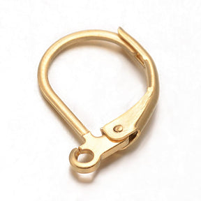 Bricure - Wasserdicht 24K Vergoldet Stahl (16x10mm), 1 Paar - Uniq Perler - 115989