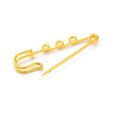 Broche Nåle – 18K Forgyldt Messing (50x15mm) 6 Stk - Uniq Perler - 119105