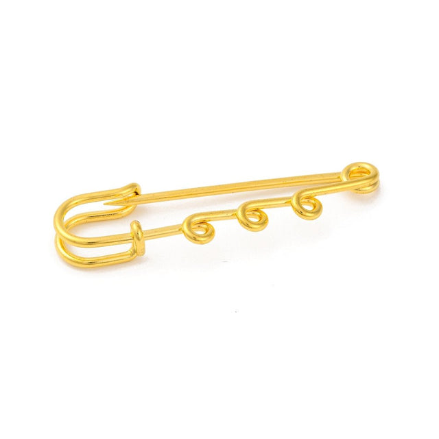Broche Nåle – 18K Forgyldt Messing (50x15mm) 6 Stk - Uniq Perler - 119105