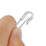 Broche Nåle – Sølvbelagt Messing (50x15mm) 6 Stk - Uniq Perler - 119103