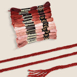 Broderigarn – Brun Gradient, Polyester (0,5mm), 12 Dukker, 8m - Uniq Perler - 126189