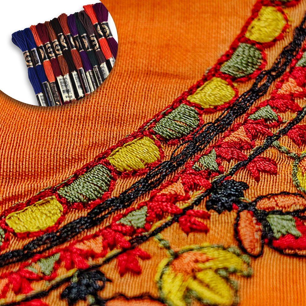 Broderigarn – Farve Mix, Polyester (0,5mm) 12 Dukker, 8m. - Uniq Perler - 126198