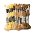 Broderigarn – Gul Gradient, Polyester (0,5mm) 12 Dukker, 8m. - Uniq Perler - 126182