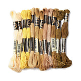 Broderigarn – Gul Gradient, Polyester (0,5mm) 12 Dukker, 8m. - Uniq Perler - 126182
