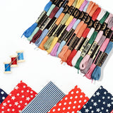 Broderigarn i Polyester – 6 - Trådet, Mix Farver (18 Dukker, 8m) - Uniq Perler - 