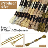 Broderigarn – Olivengrøn Gradient, Polyester (0,5-1mm), 12 Dukker, 8m - Uniq Perler - 126176