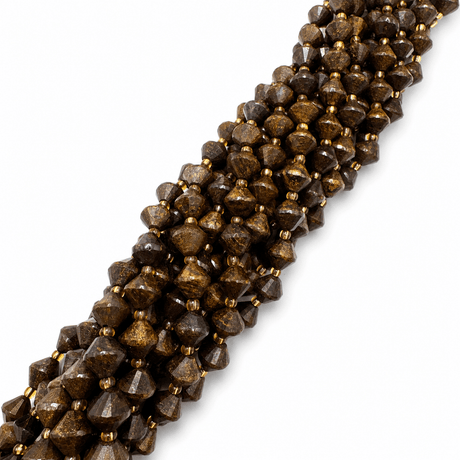 Bronzit Perler – Bicones (8mm) - Uniq Perler - 118239