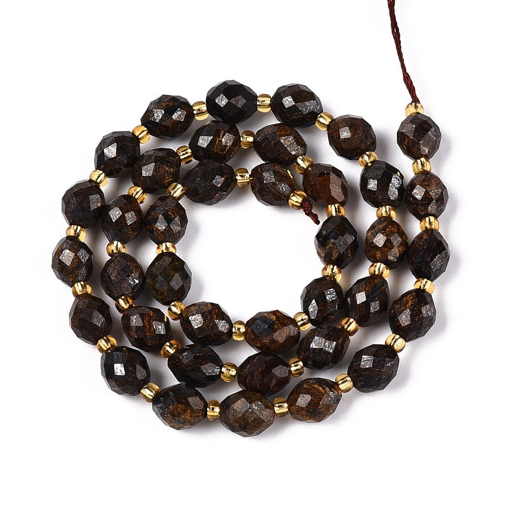 Bronzit Perler – Facetterede Ovale (8~9x6~8mm) - Uniq Perler - 