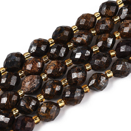 Bronzit Perler – Facetterede Ovale (8~9x6~8mm) - Uniq Perler - 