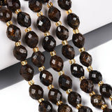 Bronzit Perler – Facetterede Ovale (8~9x6~8mm) - Uniq Perler - 