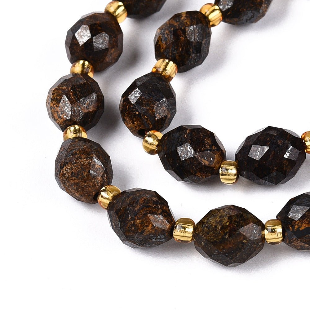 Bronzit Perler – Facetterede Ovale (8~9x6~8mm) - Uniq Perler - 