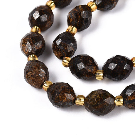 Bronzit Perler – Facetterede Ovale (8~9x6~8mm) - Uniq Perler - 