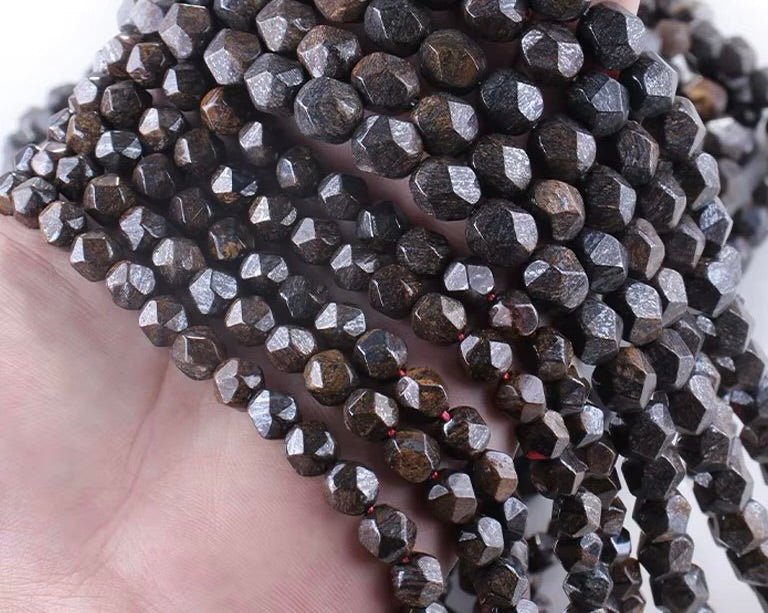 Bronzit Perler – Star Cut (8mm) - Uniq Perler - 117953