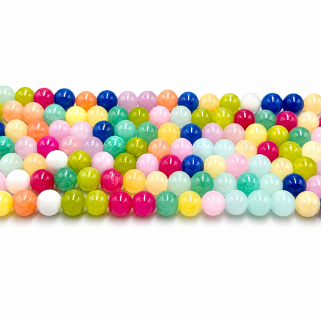 Bubble Gum Jade - Farve Mix, Runde, (6mm) - Uniq Perler - 355847