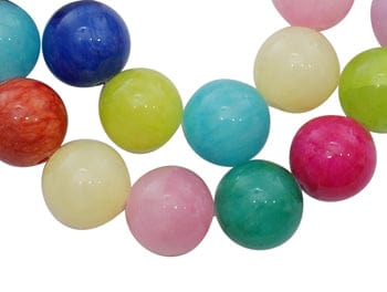 Bubble Gum Jade - Farve Mix, Runde, (6mm) - Uniq Perler - 355847