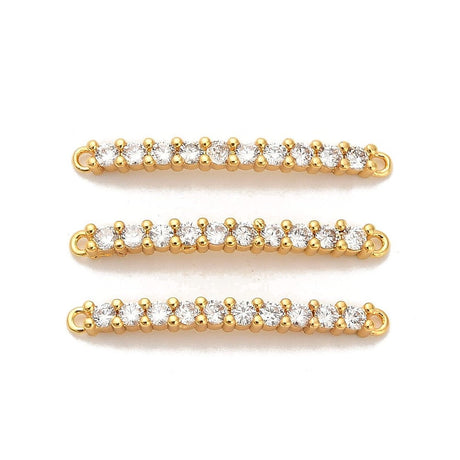 Buet Rektangel Mellemled – Zirkonia sten - 18K langtidsholdbar belægning (26mm) - Uniq Perler - 