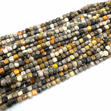 Bumblebee Jaspis – Kubeformet Perler (4x4 mm) - Uniq Perler - 84578945