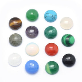 Cabochons Mix – Halvrund (6mm, 8 stk) - Uniq Perler - 117543