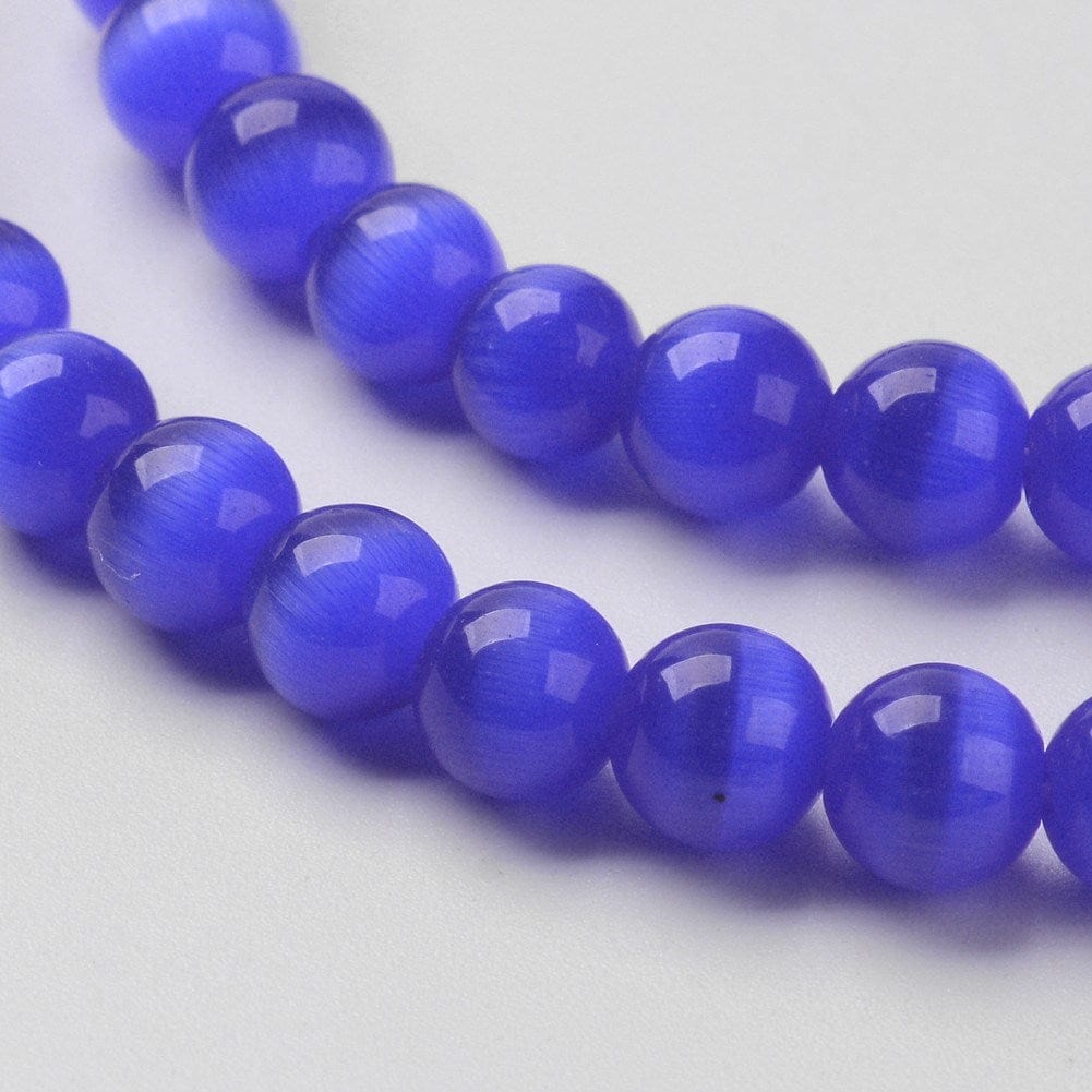 Cat Eye – Blå (8mm) - Uniq Perler - 0001489591