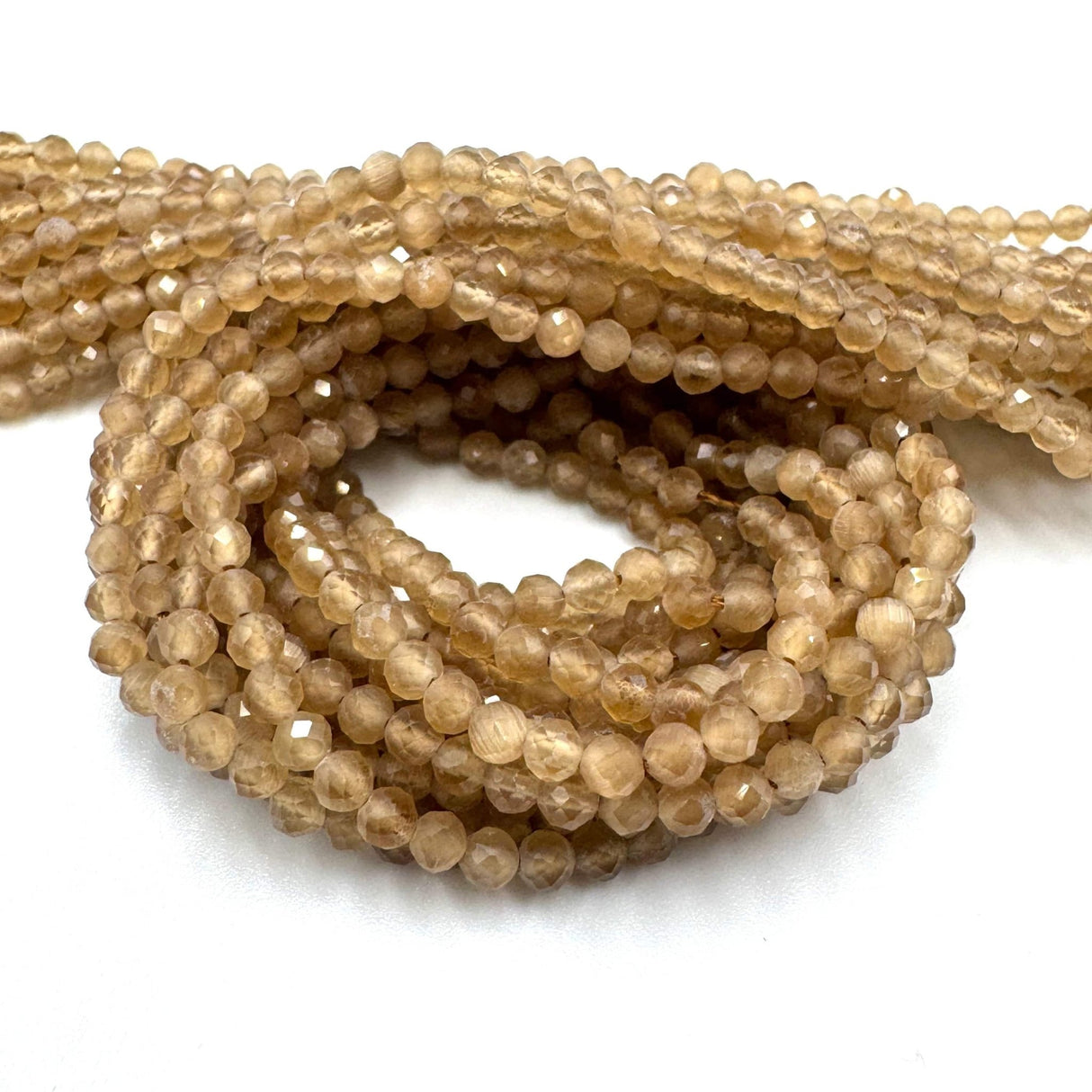 Cat Eye – Brun, Facetteret (3mm) - Uniq Perler - 22905