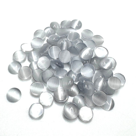 Cat Eye Cabochons – Grå (6mm) 20 Stk - Uniq Perler - 114890