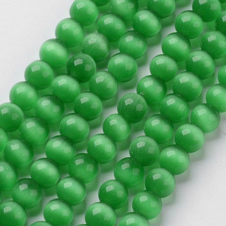 Cat Eye – Grøn (8mm) - Uniq Perler - 0001489592