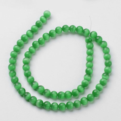 Cat Eye – Grøn (8mm) - Uniq Perler - 0001489592