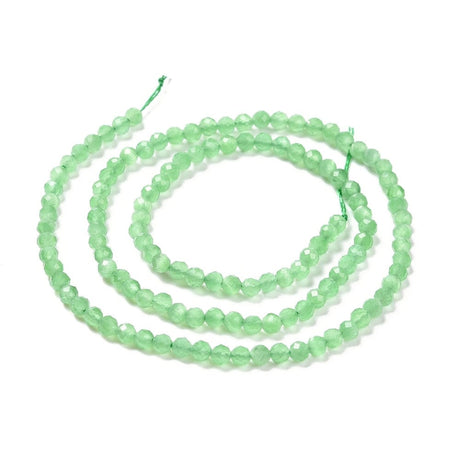 Cat Eye – Grøn, Facetteret (3mm) - Uniq Perler - 111537