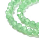 Cat Eye – Grøn, Facetteret (3mm) - Uniq Perler - 111537