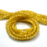 Cat Eye – Gul, Facetteret (3mm) - Uniq Perler - 82689