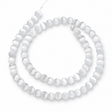 Cat Eye – Hvid/Klar, Runde (6mm) - Uniq Perler - 112933